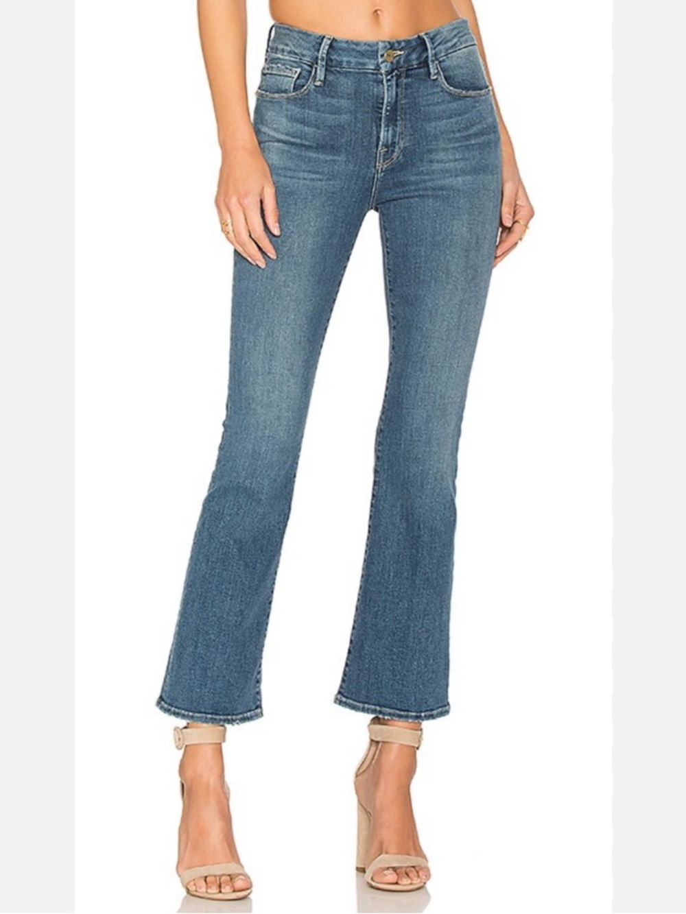FRAME  Le Crop Mini Boot JONAH High-Rise Boot-Cut Jeans Size 27